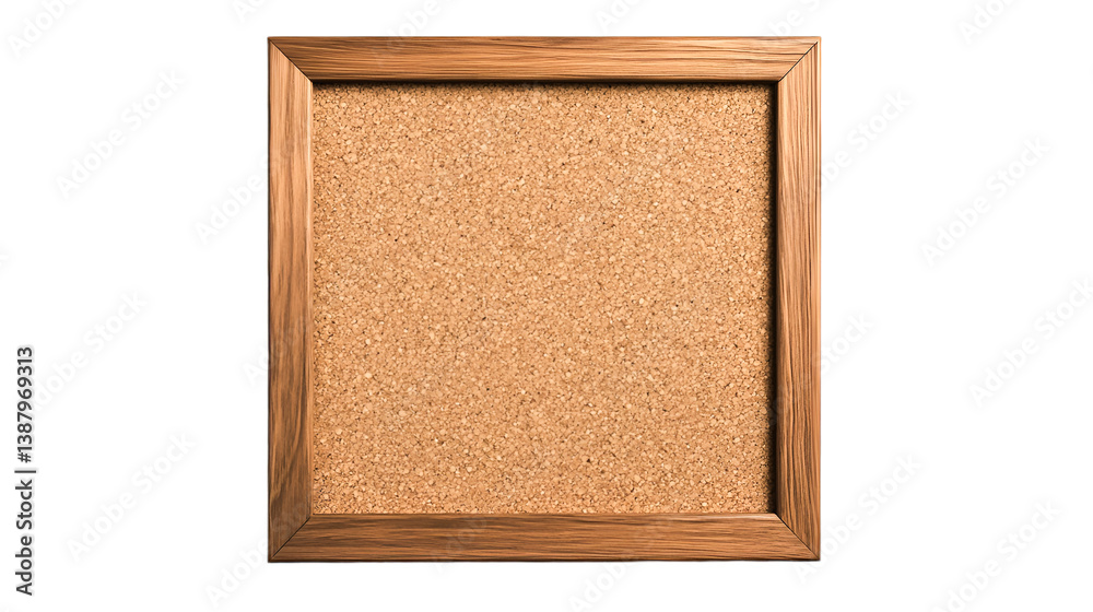 Fototapeta premium Blank Wooden Corkboard Ready for Notes and Ideas