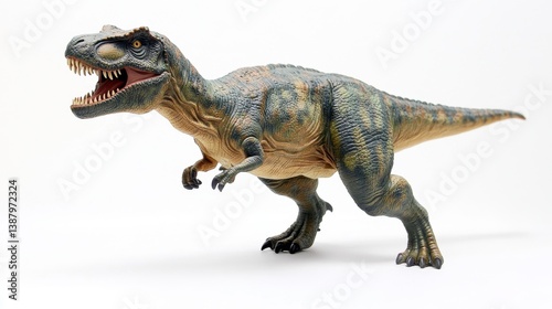 Obraz na płótnie Tiranosaurio rex figura de dinosaurio w salonie