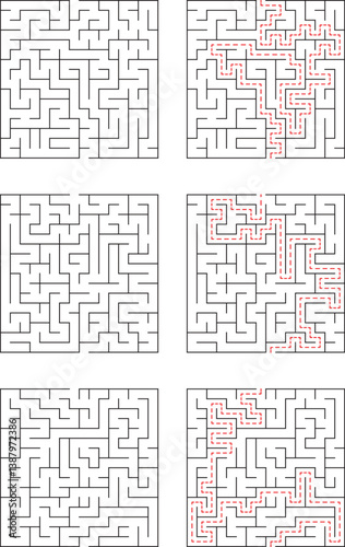 Complex Maze Puzzles Solutions and Paths Visualized StepbyStep