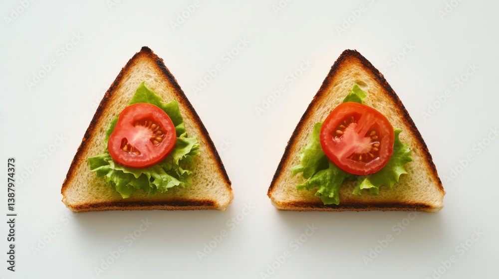 Sándwich tostado con lechuga y tomate