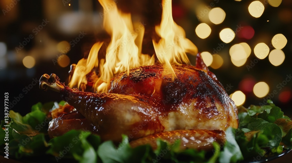 Pavo asado navideño