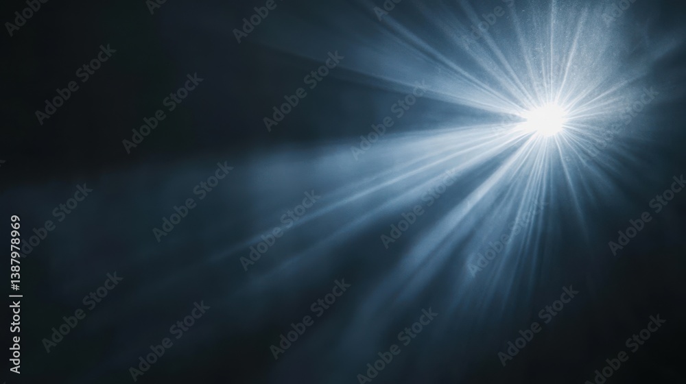 Close up view of a light ray on a black backdrop. Close up view of a light ray on a black backdrop.