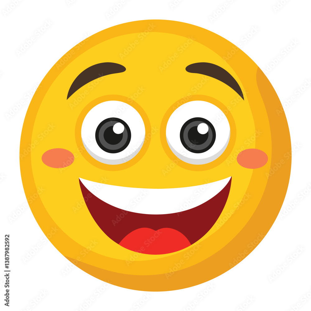 Yellow smiling emoji vactor with no background Yellow smiling emoji vactor with no background