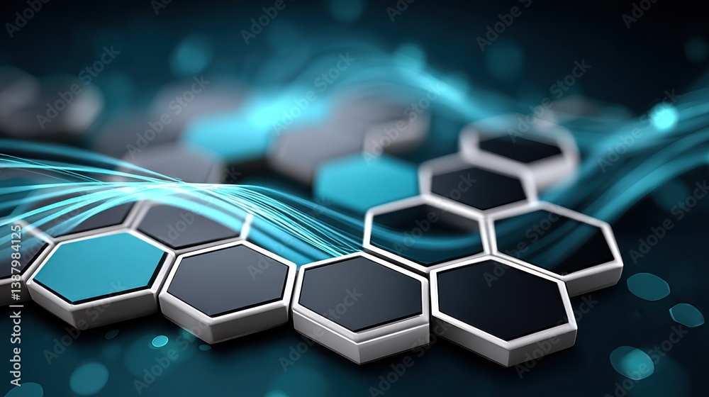 Fototapeta premium Dynamic technology patterns digital lab visual art modern design close-up innovation concepts