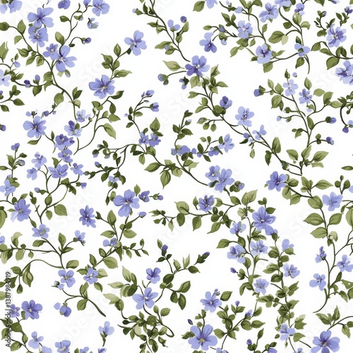 Fondo floral con flores lilas y verdes