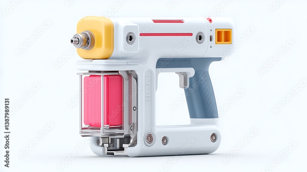 A futuristic device, featuring an ergonomic design and vibrant color accents. This is a high-tech innovation, showcased with precision in a modern and clean aesthetic. A futuristic device, featuring an ergonomic design and vibrant color accents. This is a high-tech innovation, showcased with precision in a modern and clean aesthetic.