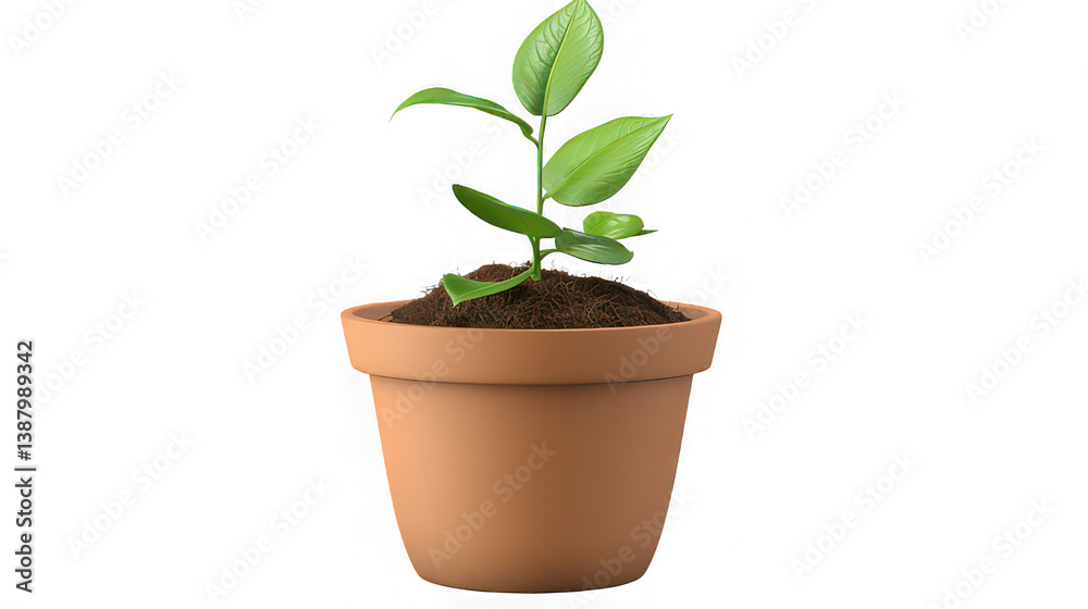 Fototapeta premium green plant in a pot