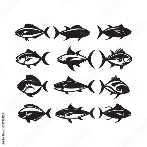set of fish icons