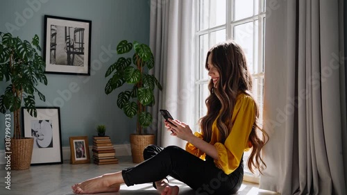 The Woman with Smartphone Light