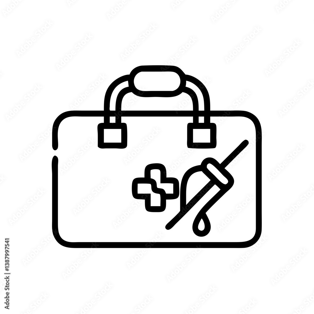 Icon of a doctorchest / first aid kit Icon of a doctorchest / first aid kit