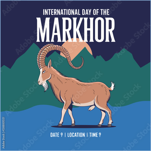 Celebrate and protect the endangered Markhor. Raise awareness for wildlife conservation efforts!