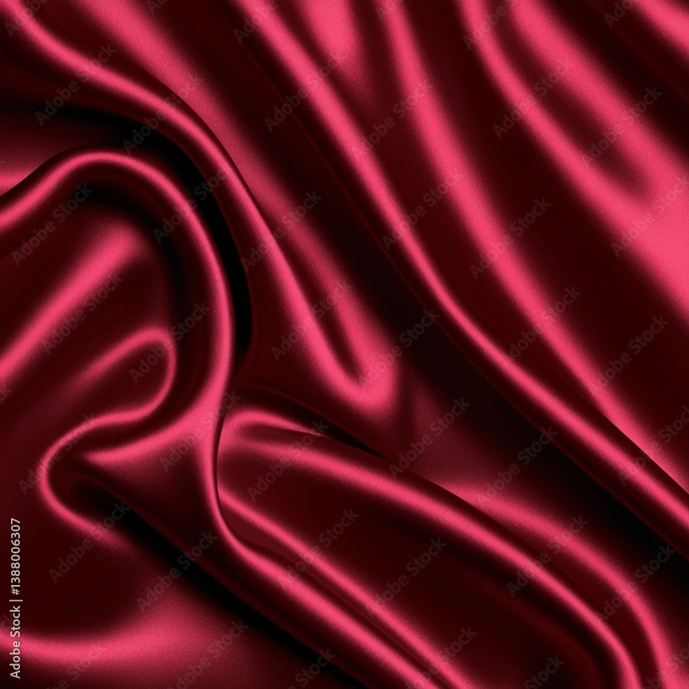 Fototapeta premium Red satin silk background. Vector 