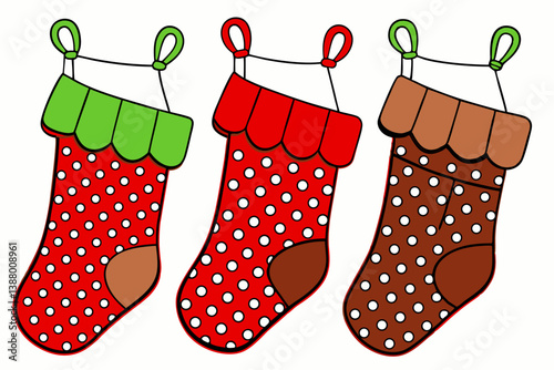 christmas socks hanging on a clothesline