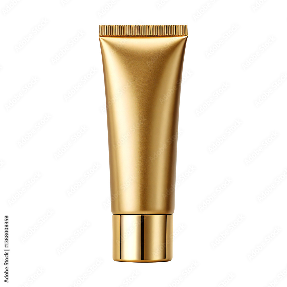 cosmetic tube gold colored metallic sheen minim cosmetic tube gold colored metallic sheen minim