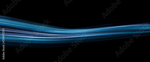 Gentle turquoise strokes blend into a black noise gradient background with minimal curves and abstract light movement