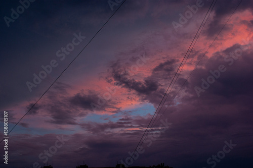 pinky sky clouds