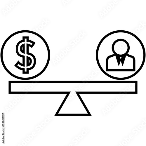 Balance, employee, salary icon