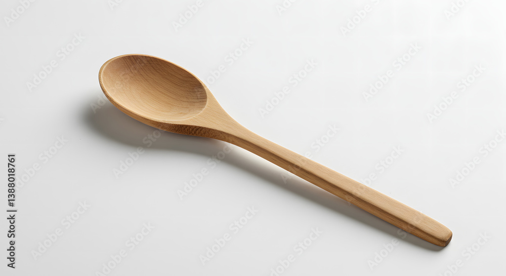 Wooden Spoon on White Surface Wooden Spoon on White Surface