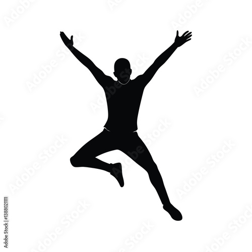 silhouette of a man jumping