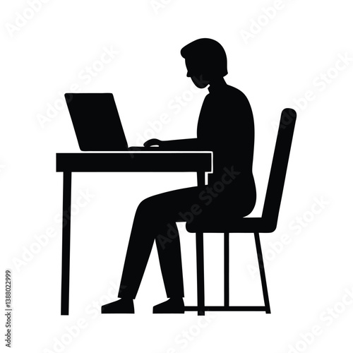 man working on laptop
