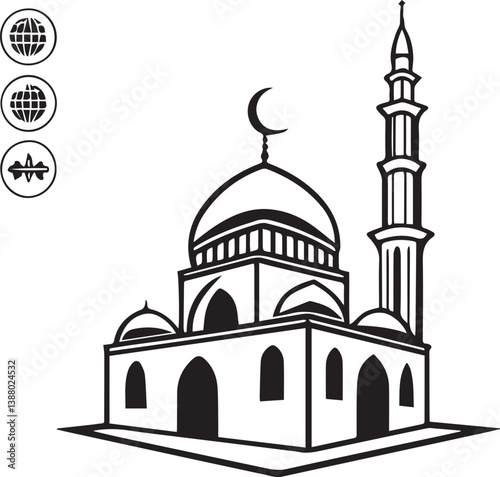 vector illustration of mosque