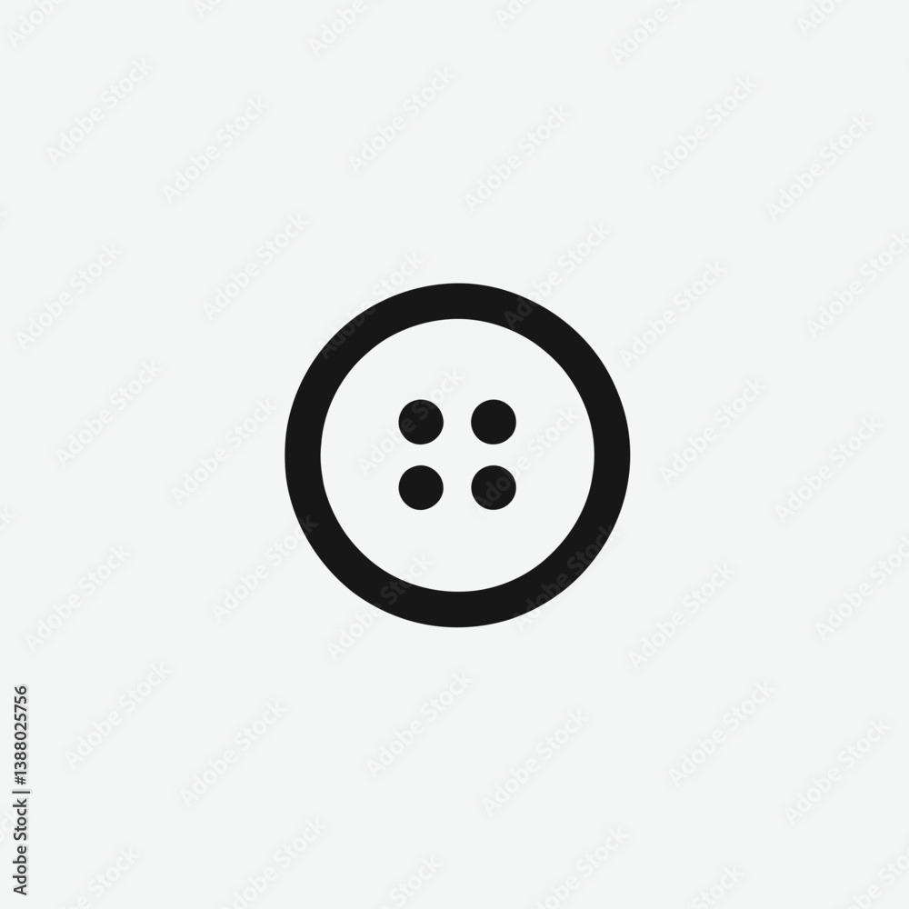 very simple flat and single minimalist Button Hole Silhouettes in black on a white background very simple flat and single minimalist Button Hole Silhouettes in black on a white background