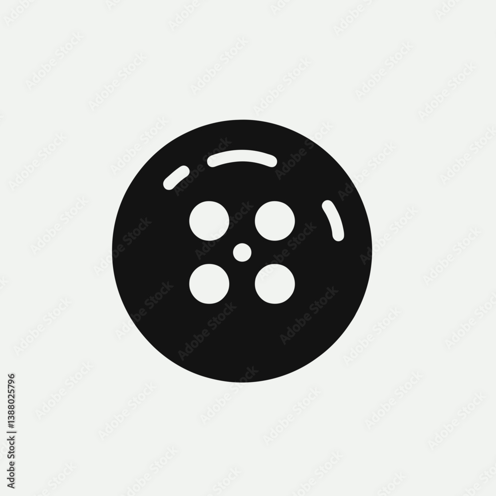 very simple flat and single minimalist Button Hole Silhouettes in black on a white background very simple flat and single minimalist Button Hole Silhouettes in black on a white background