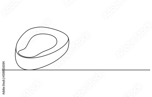 Continuous one line art Bedpan