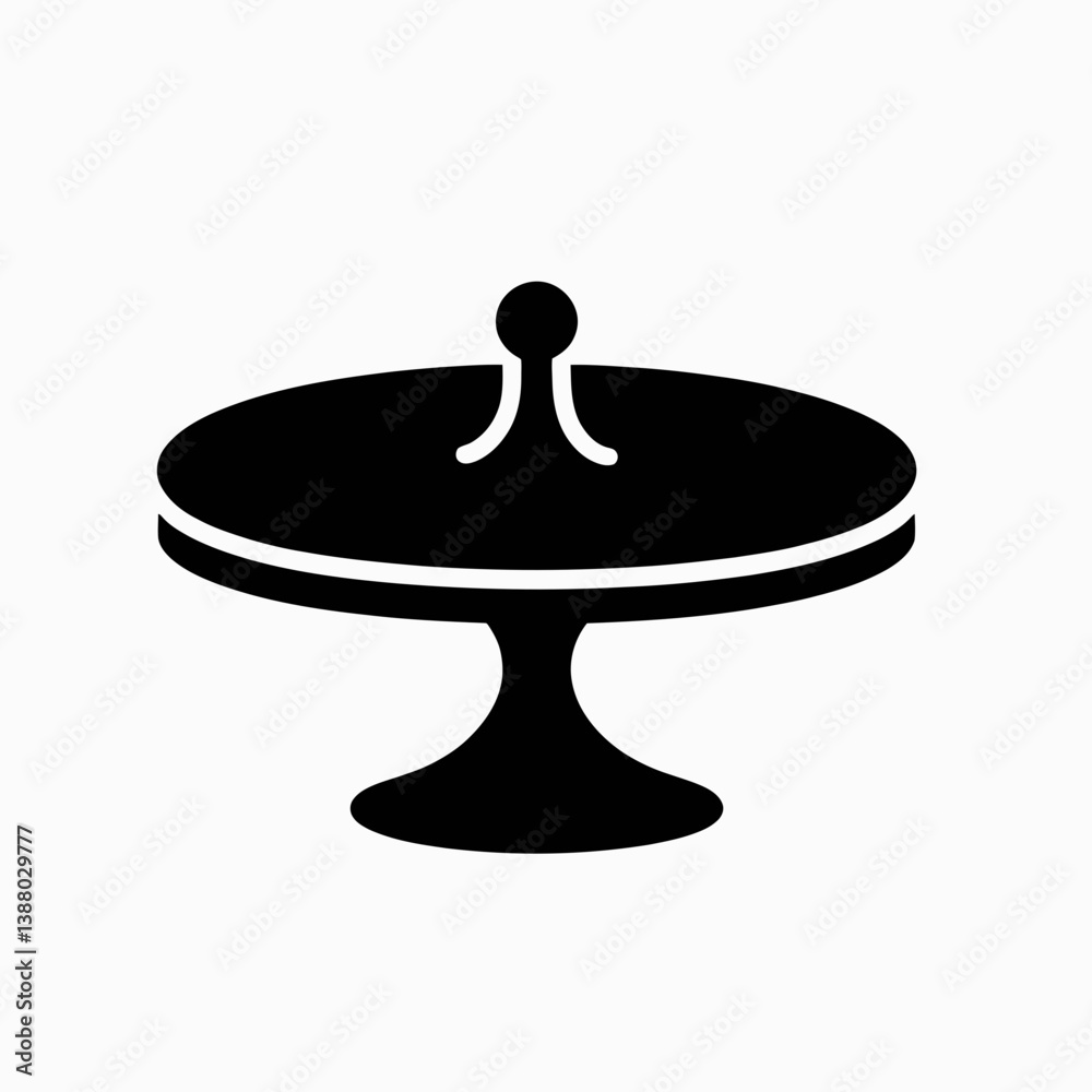 very simple flat and single minimalist Cake Stand Base Silhouettes in black on a white background very simple flat and single minimalist Cake Stand Base Silhouettes in black on a white background