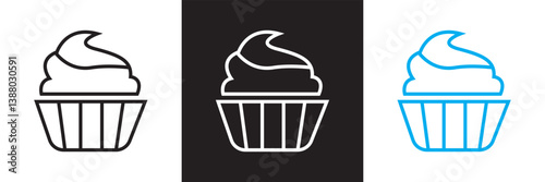 Bakery icon .  Vector for websites, mobile interfaces, presentations, banner, visual branding etc. Vector illustration. isolated on white and black background. EPS 10