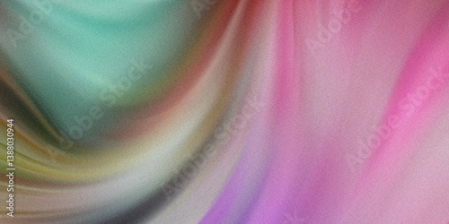 Abstract swirl of pastel colors with pink green and yellow creating a smooth dreamy texture art