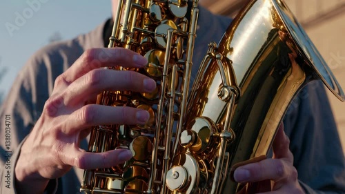 The Saxophone in Hands