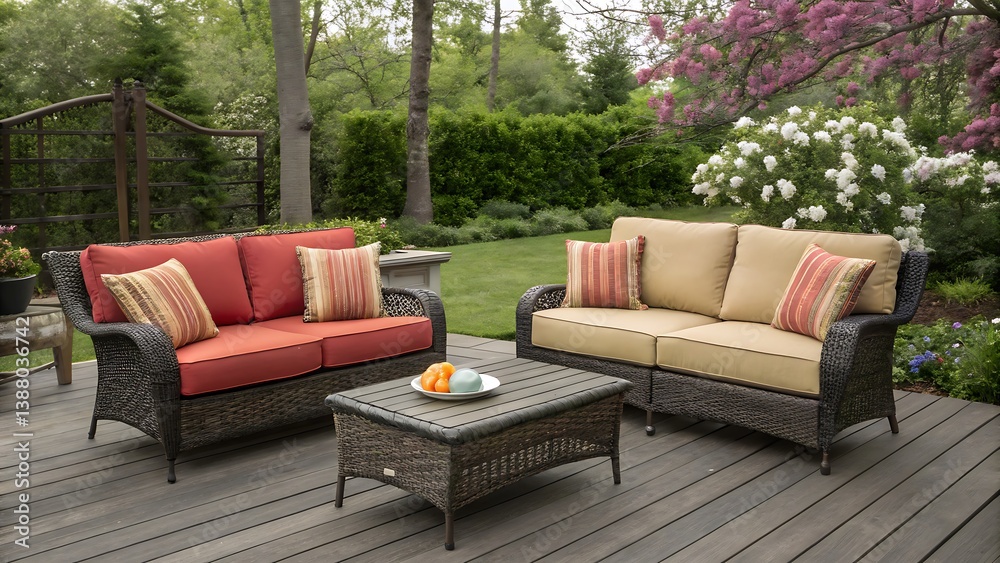 Fototapeta premium sofa in the garden