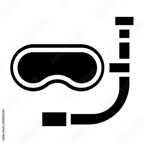 Snorkling line icon