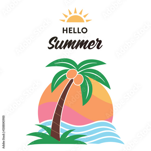          Summer vibes vector illustration.
