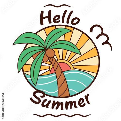          Summer vibes vector illustration.
