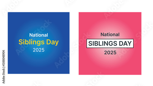 Happy Siblings Day Vector for Social Media and Print