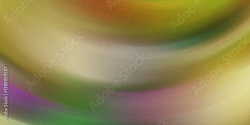 Abstract background with blurred swirls of green gold and purple creating a soft gradient effect