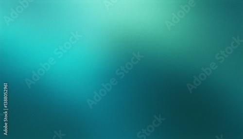 Dark green mint sea teal jade emerald turquoise light blue abstract background. Color gradient blur. Rough grunge grain noise. Brushed matte shimmer. Metallic foil effect. Design. Template. Empty.