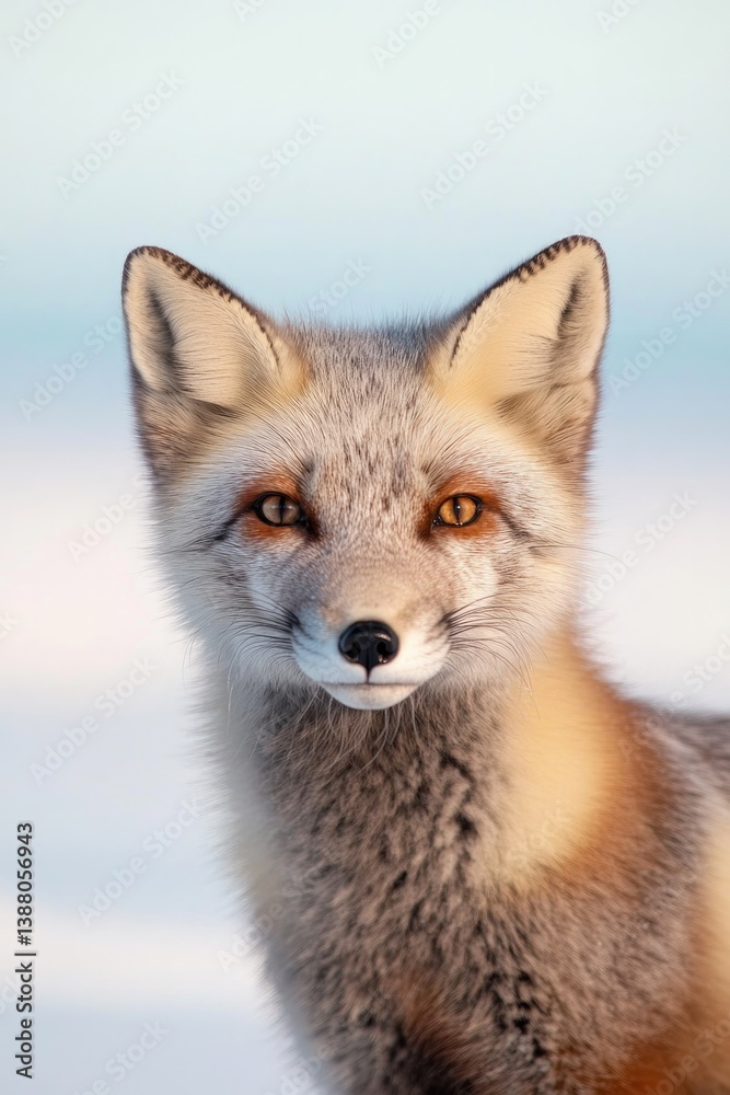 Fototapeta premium close-up of majestic arctic in snowy landscape