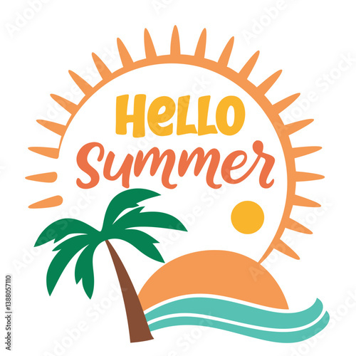          Summer vibes vector illustration.
