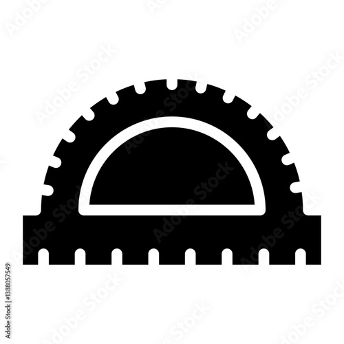Protractor line icon