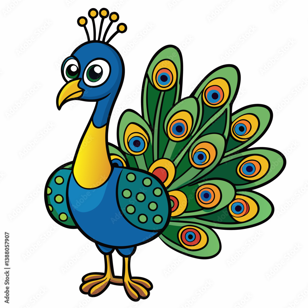 Fototapeta premium peacock vector illustration