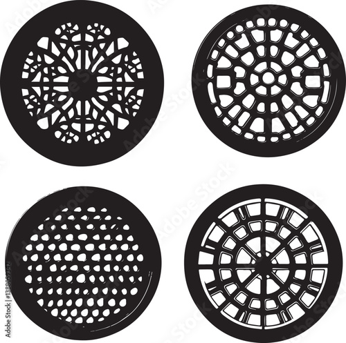 Manhole Cover Stationary silhouette