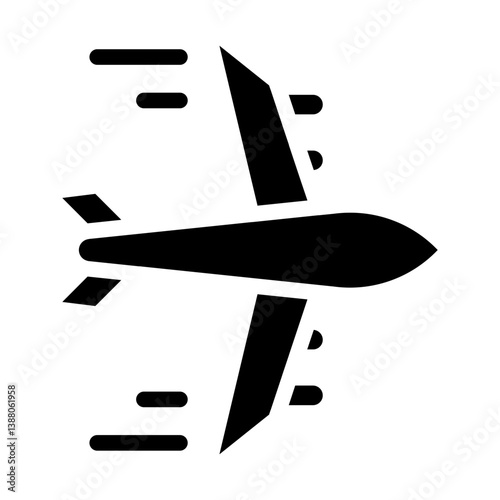 Airplane line icon