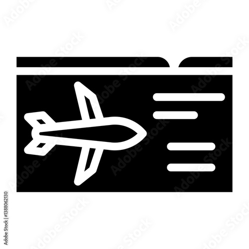 Boarding Pass line icon