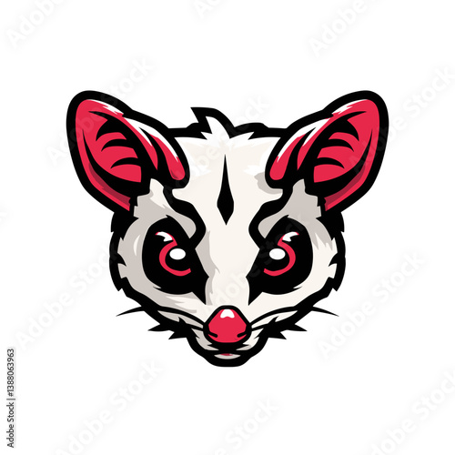 Vector logo of a sugar glider designed for esports with bold colors on a white background