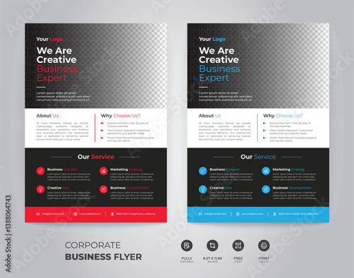 Creative Corporate Business Flyer Design with 2 color variation