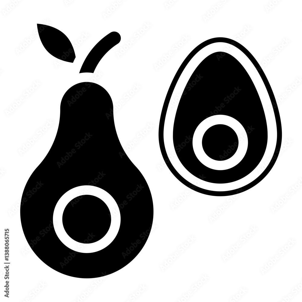 Avocado line icon Avocado line icon