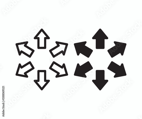 Symmetrical Directional Arrows Pattern